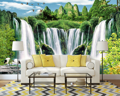 Горный водопад во всей своей красе Горный водопад во всей своей красе