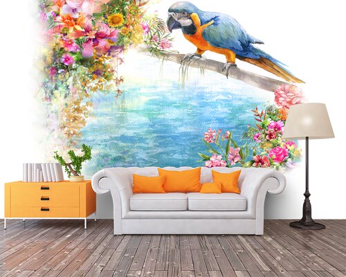 Попугай на ветке Попугай на ветке