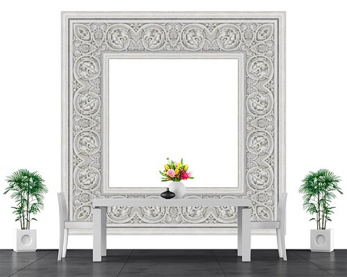 Квадратный резной барельеф Квадратный резной барельеф