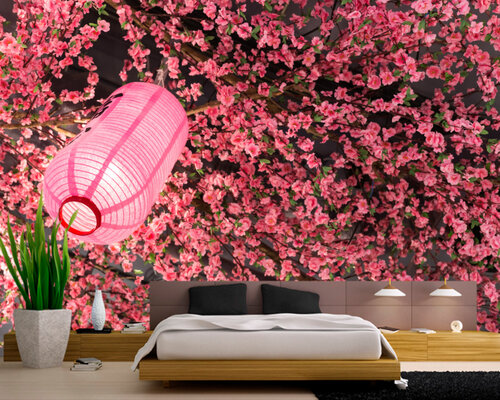 Японский фонарик на сакуре Японский фонарик на сакуре