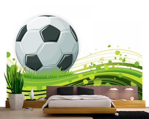 Футбольный мяч на траве Футбольный мяч на траве