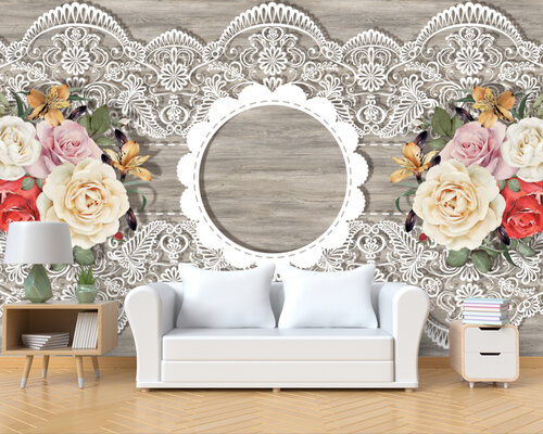 Цветы на деревянном фоне Цветы на деревянном фоне