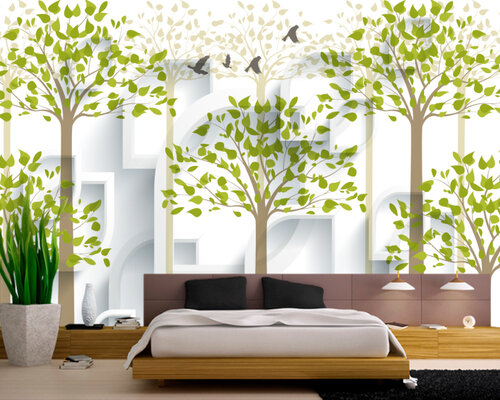 3D Абстракция с деревьями 3D Абстракция с деревьями