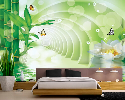 3D Бамбук в тоннеле 3D Бамбук в тоннеле