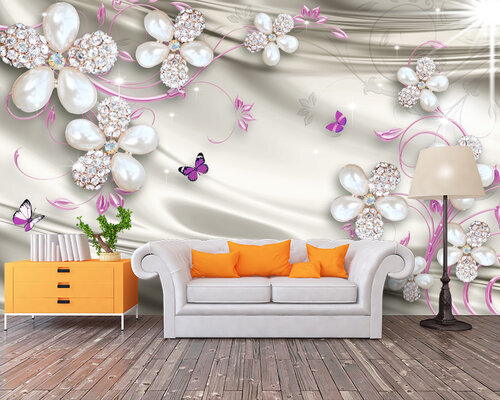 3D Цветы украшенные стразами 3D Цветы украшенные стразами