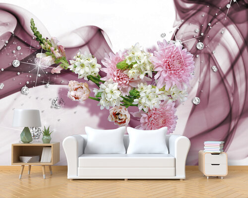 3D Букет хризантем со стразами 3D Букет хризантем со стразами