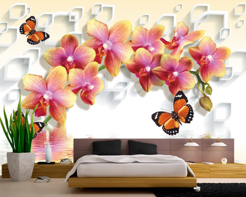 3D Бабочки на цветах 3D Бабочки на цветах
