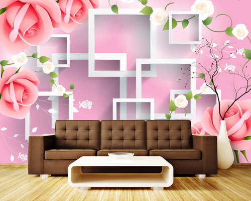 3D Розы обрамляющие квадратики 3D Розы обрамляющие квадратики