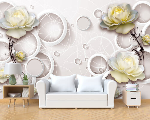 3D Белые магнолии 3D Белые магнолии