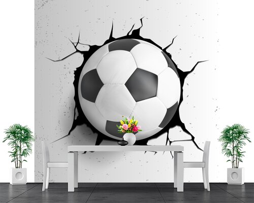 3D Мяч застрял в стене 3D Мяч застрял в стене