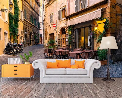 Старая уютная улица Рима Старая уютная улица Рима