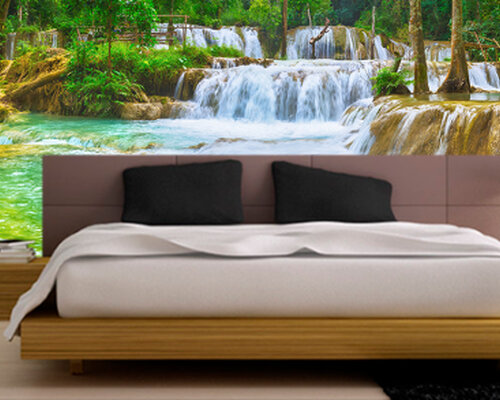 Водопад на горной реке Водопад на горной реке