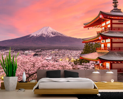 Фудзияма встречает весну Фудзияма встречает весну