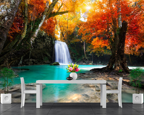 Водопад встречает осень Водопад встречает осень