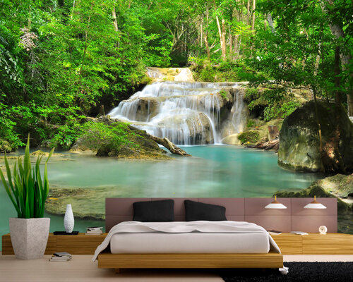 Водопад в лесу Водопад в лесу