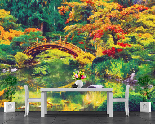 Сад в Японии Сад в Японии